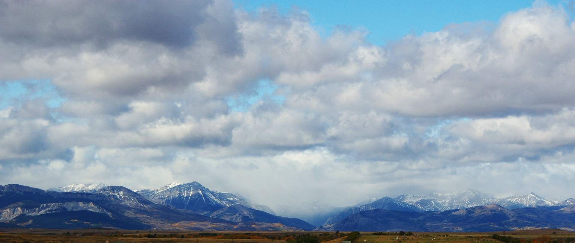 Cloudy sky over Montana mountains